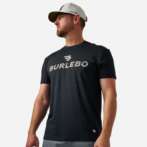 Go To Tee - Flying B Logo - Black And Classic Deer Camo