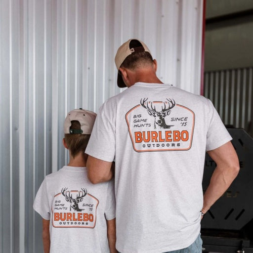 Burlebo Adult Short Sleeve Tee - Big Game Hunts - Oatmeal