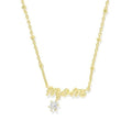 Kendra Scott Mom Crystal Short Pendant Necklace Gold