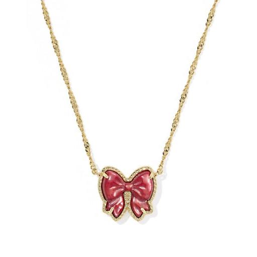 Haley Bow Short Pendant Necklace