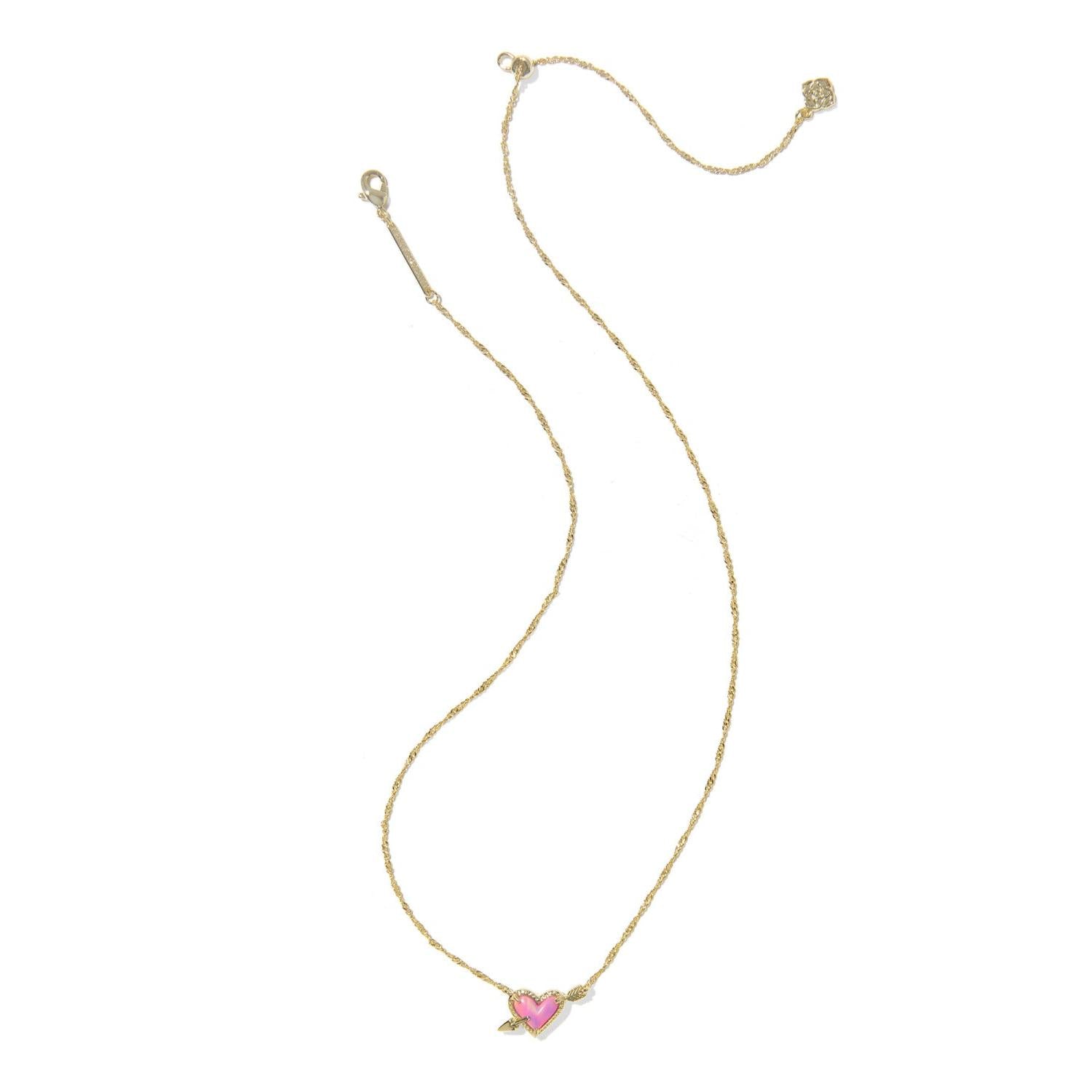 Ari Heart Arrow Short Pendant Necklace