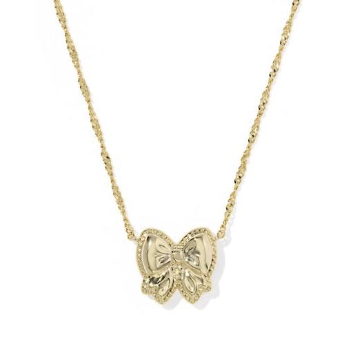 Haley Bow Short Pendant Necklace