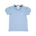 The Beaufort Bonnet Company-Little Miss Prim & Proper Polo-Barrington Blue/Palmetto Pearl