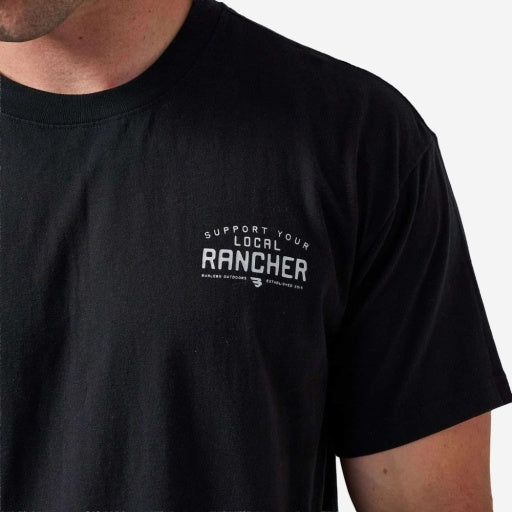 Burlebo Adult Short Sleeve Tee - Local Rancher - Black