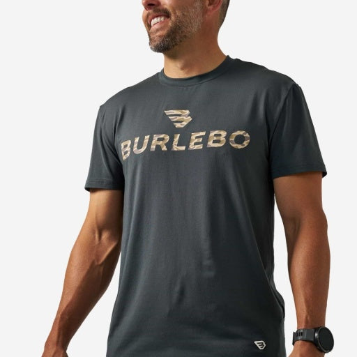 Go To Tee - Flying B Logo - Gun Metal Grey & Gauge Camo