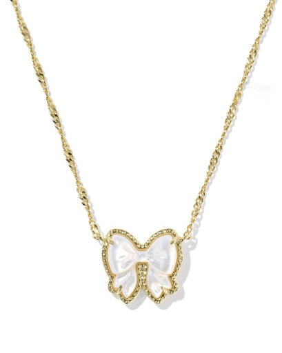Haley Bow Short Pendant Necklace