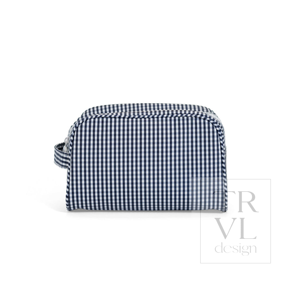 Stow It, Dopp Bag, Gingham Navy | Baby Shower Hailey Mooney