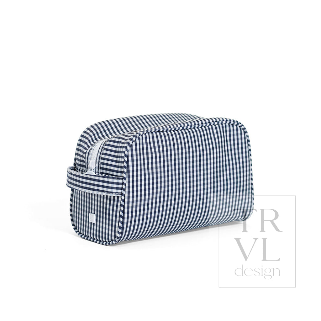 Stow It, Dopp Bag, Gingham Navy | Baby Shower Hailey Mooney