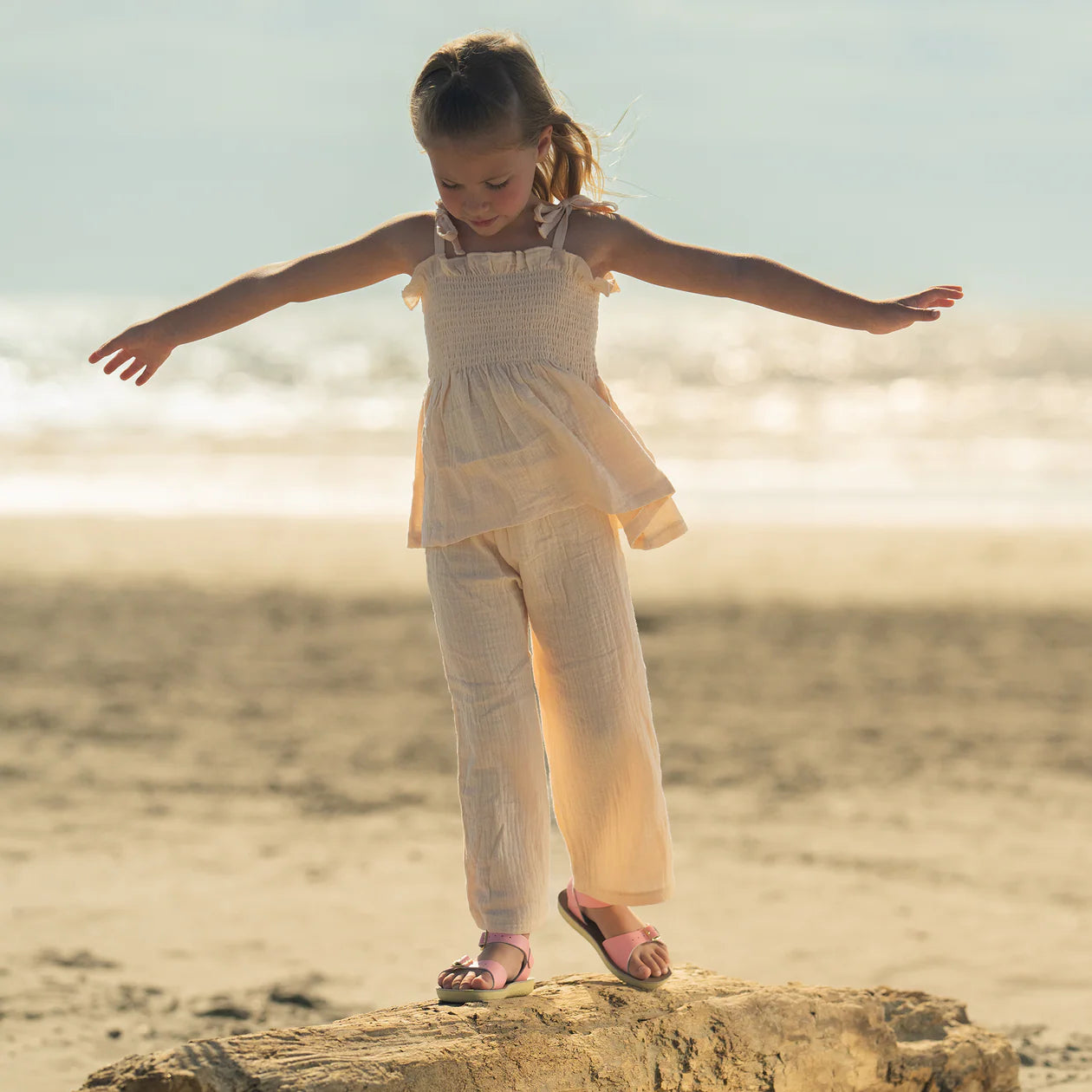 Sun-San Surfer Sandals, Pink