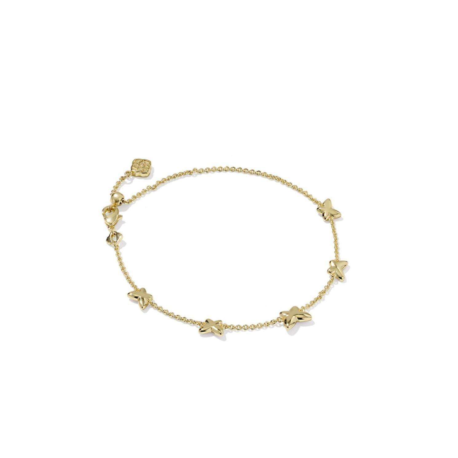 Lillia Butterfly Enamel Delicate Chain Bracelet