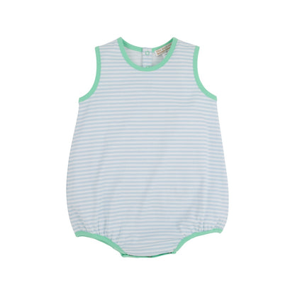 Patton Play Bubble in Buckhead Blue & Grace Bay Green Stripe, Pima