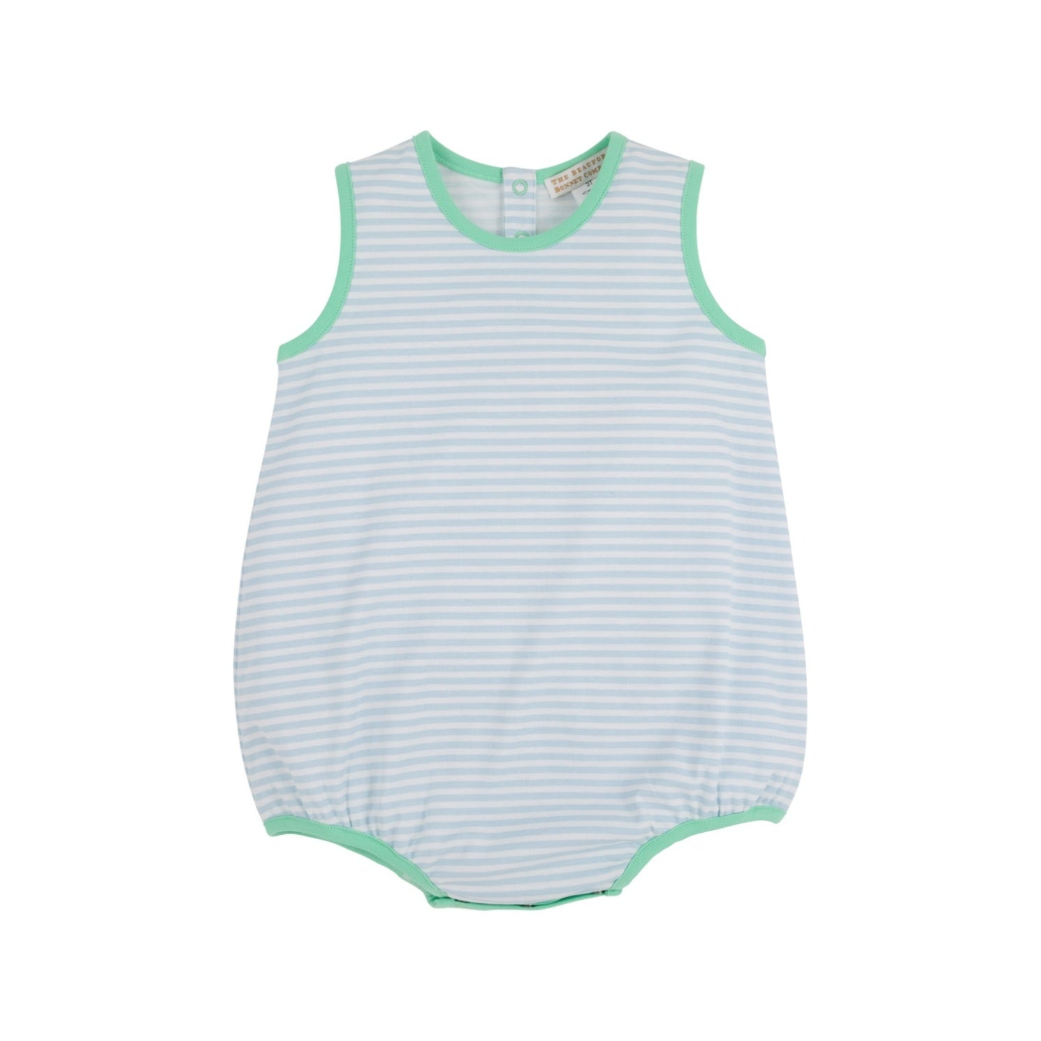 Patton Play Bubble in Buckhead Blue & Grace Bay Green Stripe, Pima | Baby Shower Emma Locke-Hughes