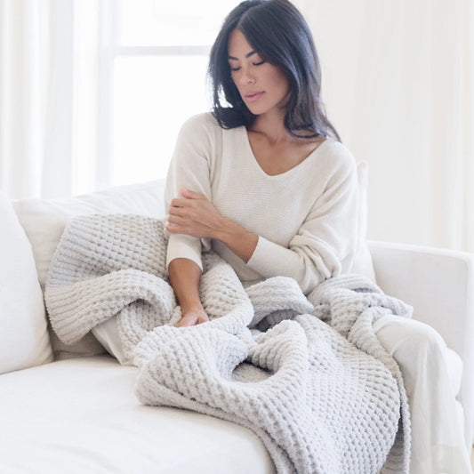 Waffle Knit XL Throw Blanket | Bridal Shower Myla Wagstaff & Kaleb Oswalt