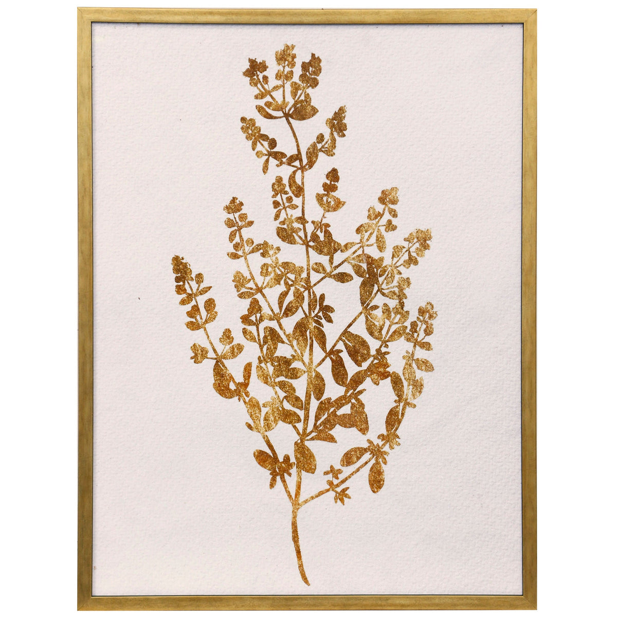 Pressed Foliage Gold I Framed Print