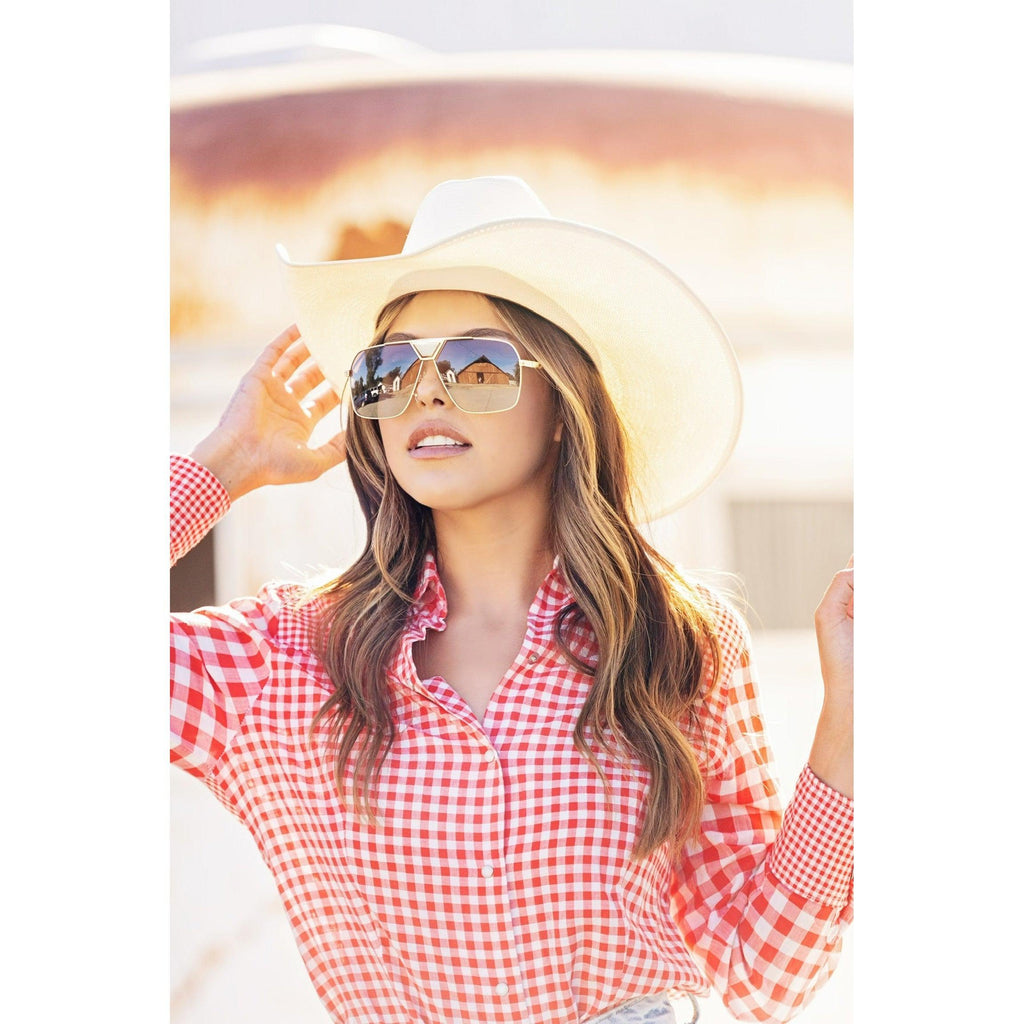 West Gold Frame/Brown Lens