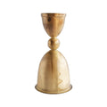 Metal Taper Holder, Distressed Brass Finish