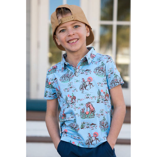 Burlebo Youth Performance Polo in Cowboy Up