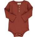 Me & Henry Aynor Rib Onesie in Rust Rib