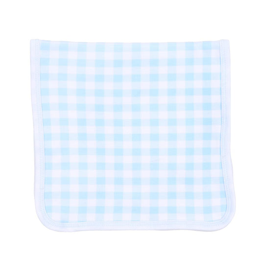 Baby Checks Essentials Blue Burp Cloth