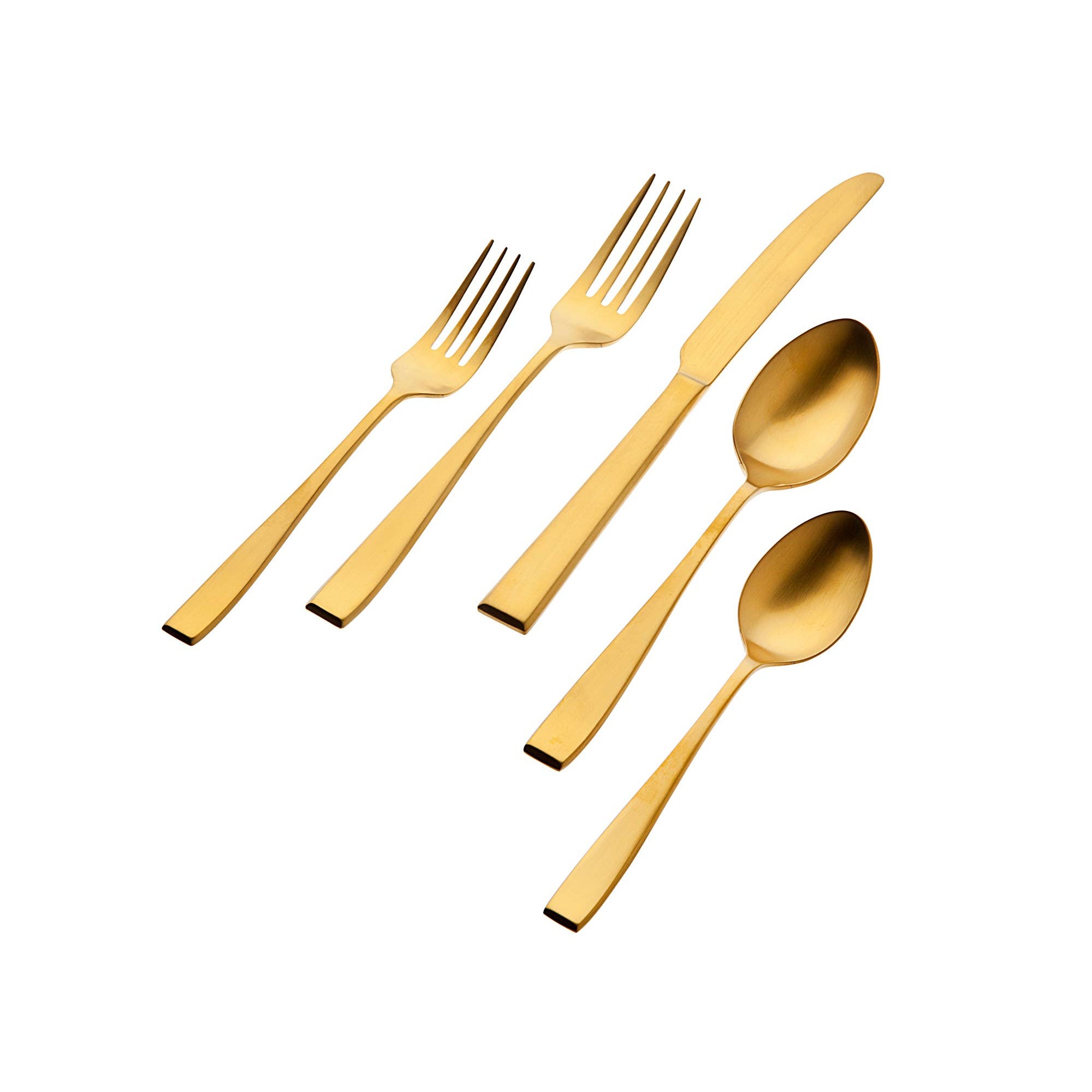 Flagstaff Gold Brushed 20-Piece Flatware Set, Service For 4