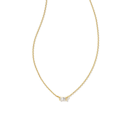 Kendra Scott Juliette Pendant Necklace Gold White Crystal