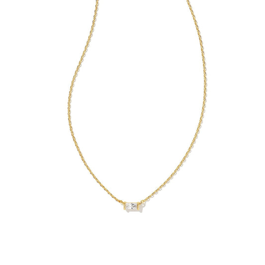 Kendra Scott Juliette Pendant Necklace Gold White Crystal