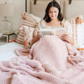 Saranoni Cameo Ribbed Bamboni XL Throw Blanket Lasting Impressions
