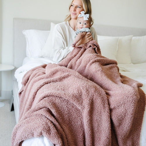 Saranoni French Rose Bamboni XL Throw Blanket Lasting Impressions