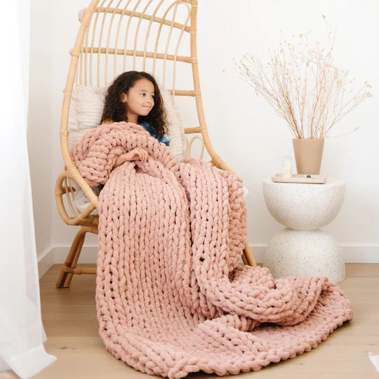 Chunky Knit Large Throw Blankets