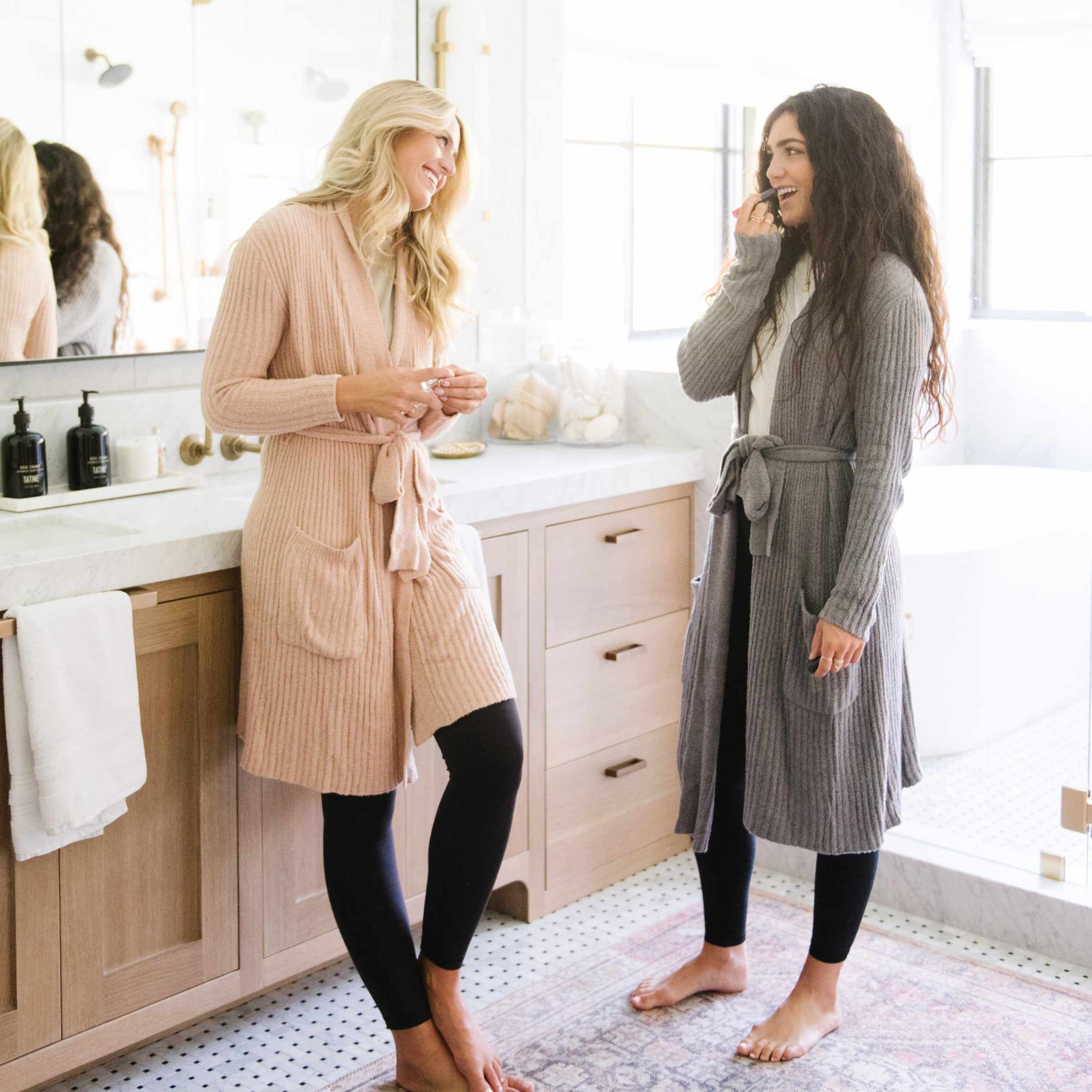 Saranoni Ribbed Bamboni Featherlite Robe