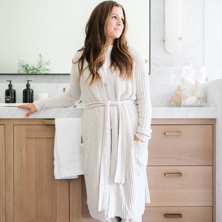 Saranoni Ribbed Bamboni Featherlite Robe