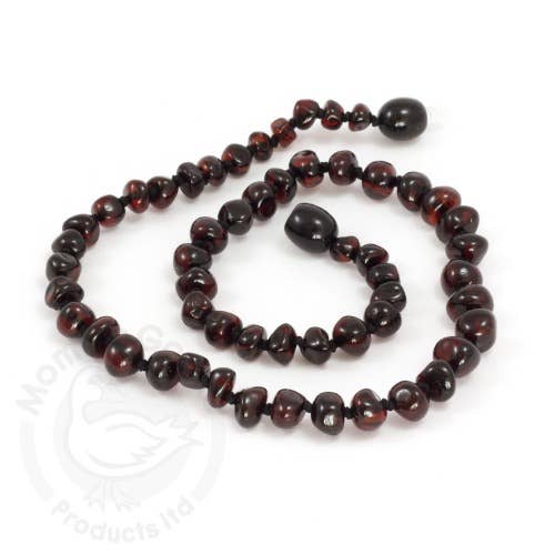 Baroque Polished Necklace - Dark Cherry