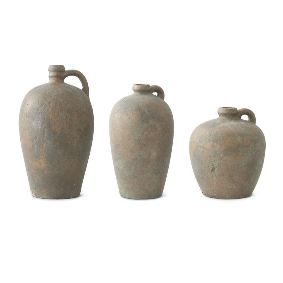 Terracotta Jugs with Bronze Glaze