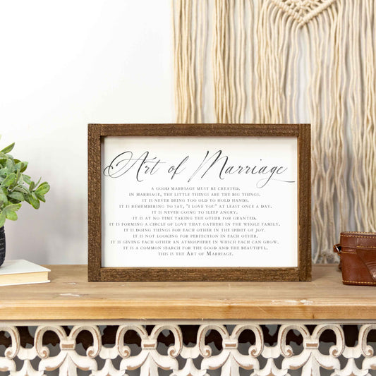 Wedding Sign, Art Of Marriage, Wedding Present, Wood Sign