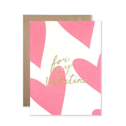 Valentine Hearts With Glitter Foil Card-Hartland Brooklyn-Lasting Impressions