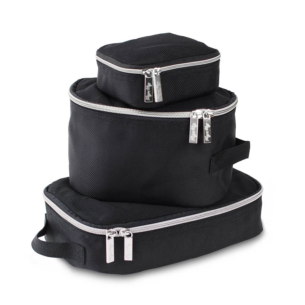 Black & Silver Itzy Ritzy Packing Cubes
