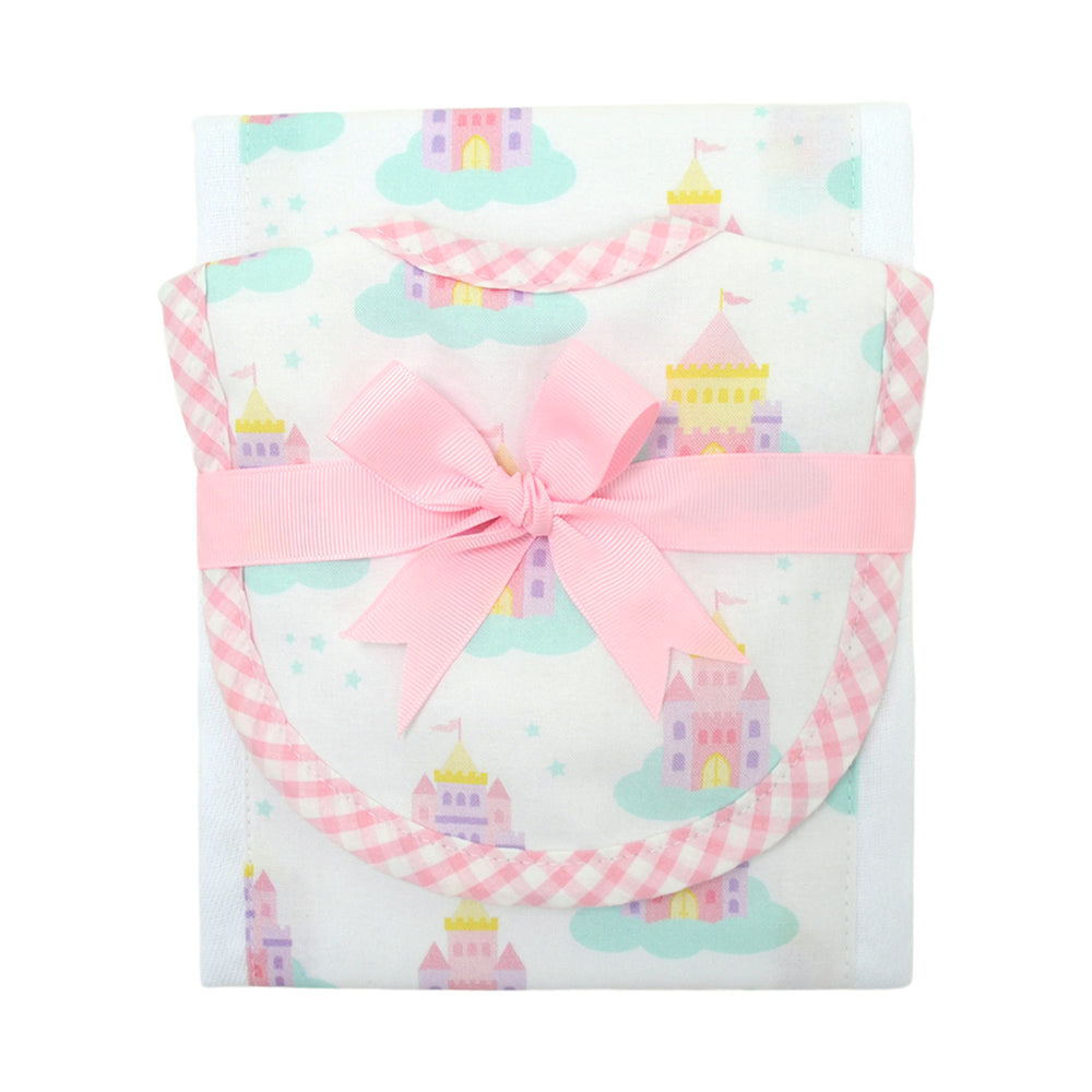 3Marthas Princess Drooler Bib & Burp Cloth