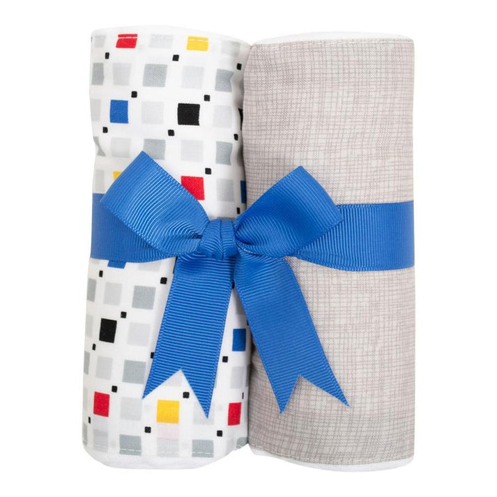 Hearts Set of Two Fabric Burps