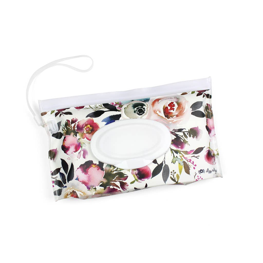 Blush Floral Take and Travel™ Pouch Reusable Wipes Case-Itzy Ritzy-Lasting Impressions