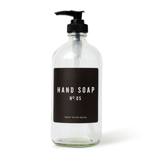 Clear Glass Hand Soap Dispenser