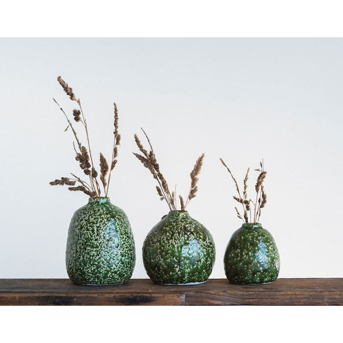 Distressed Terracotta Vases, Set of 3