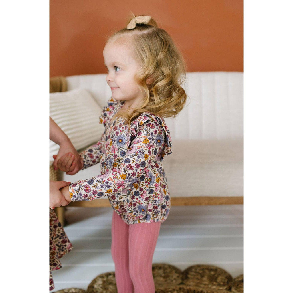 Ollie Jay Leah Romper in Plum Fields