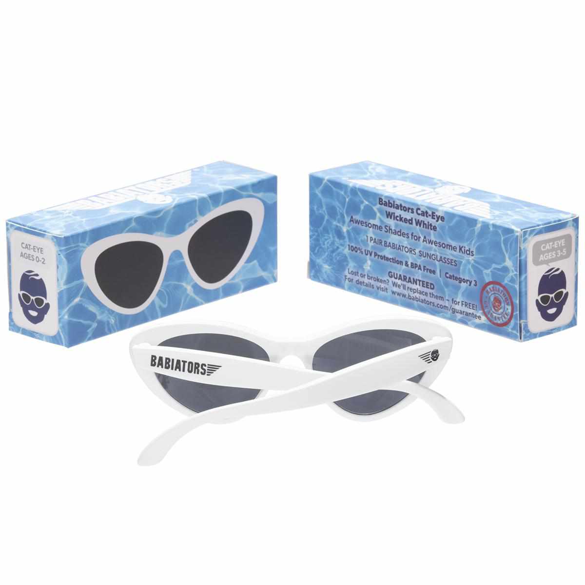 Wicked White Cat-Eye Sunglasses-Babiators-Lasting Impressions