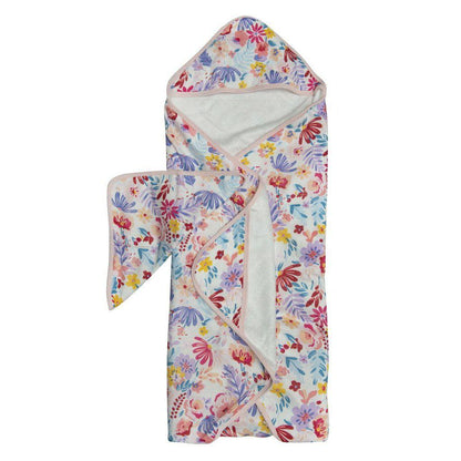 Hooded Towel Set Light - Field Flowers-Lou Lou Lollipop-Lasting Impressions
