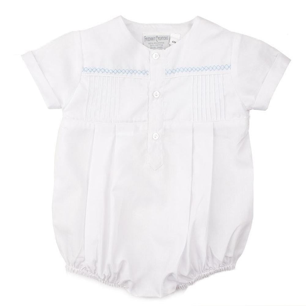 Feltman Brothers Boys Creeper in White and Blue in White and Blue