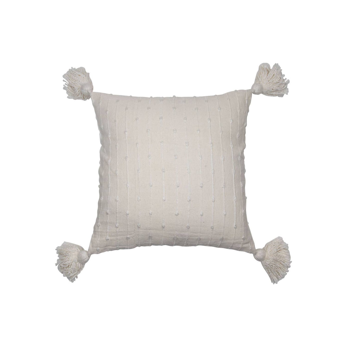 Kira Hand Woven Pillow in White