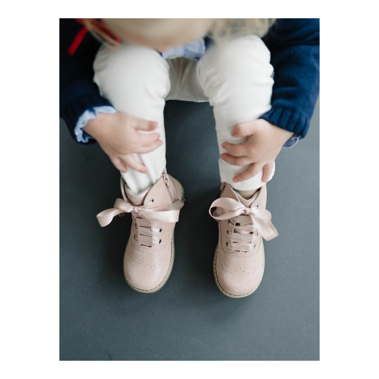 Stellina Lace Up Boot by L'amour in Blush Pink