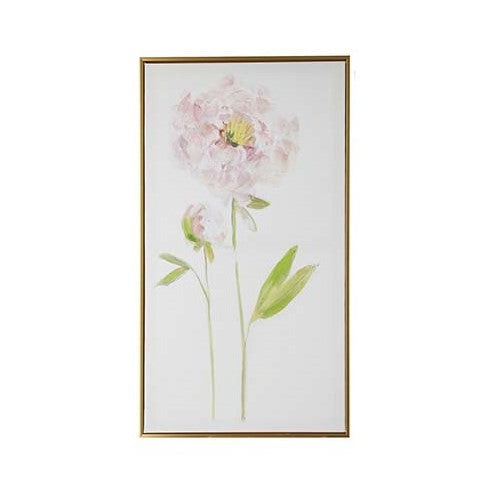 Watercolor Rose Framed Canvas Wall Art