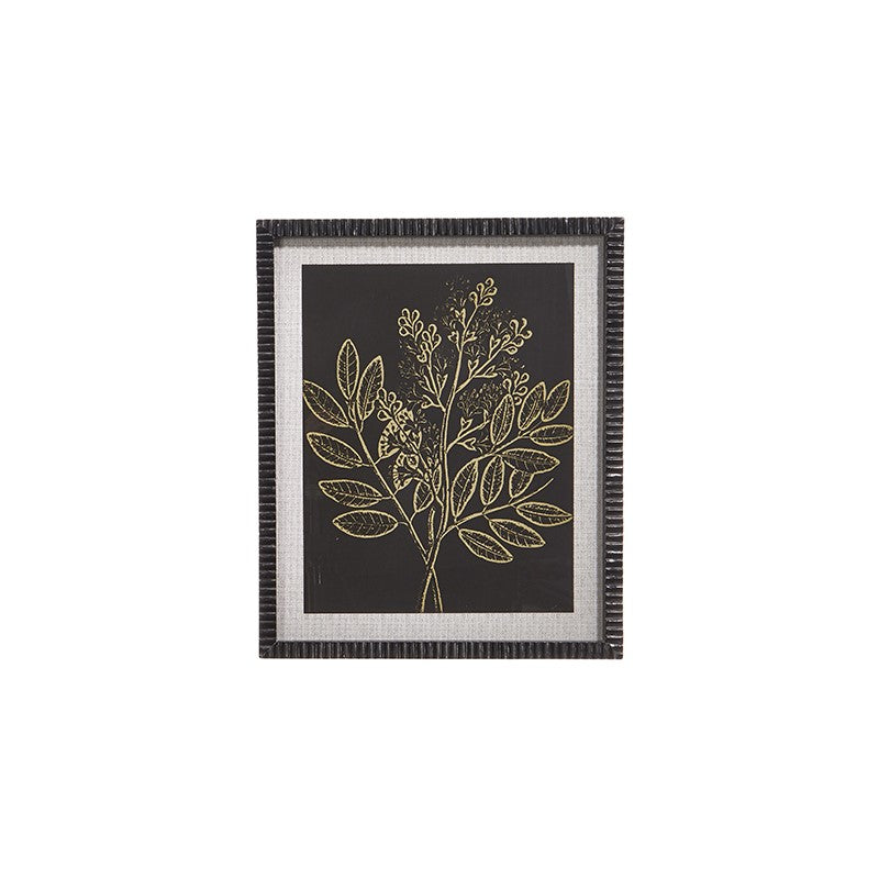 Black Botanical Framed Print