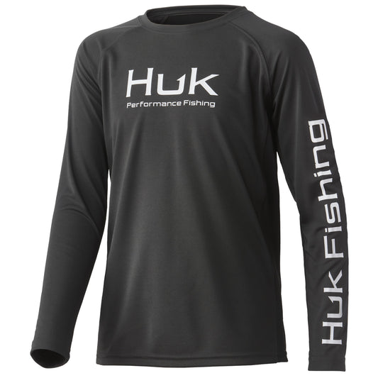 HUK HUK Youth Pursuit Long Sleeve in Volcanic Ash